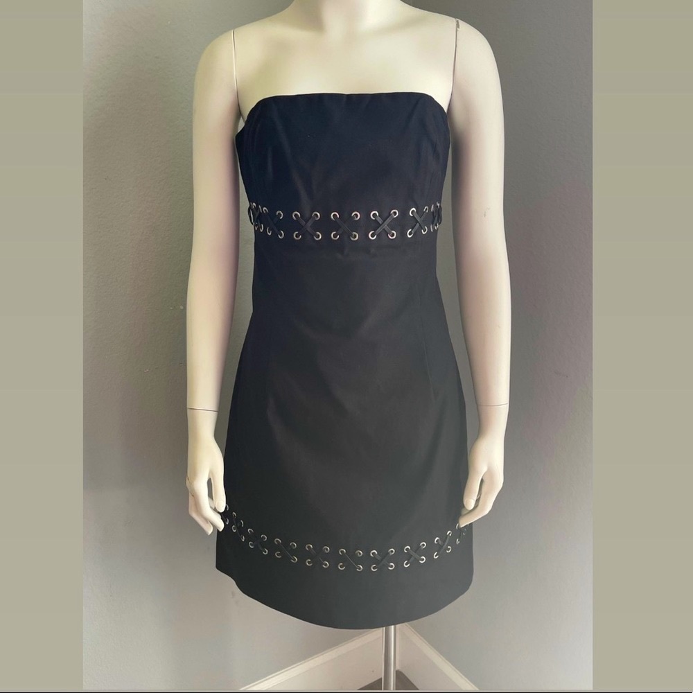 Michael Kors Black Strapless Mini Dress